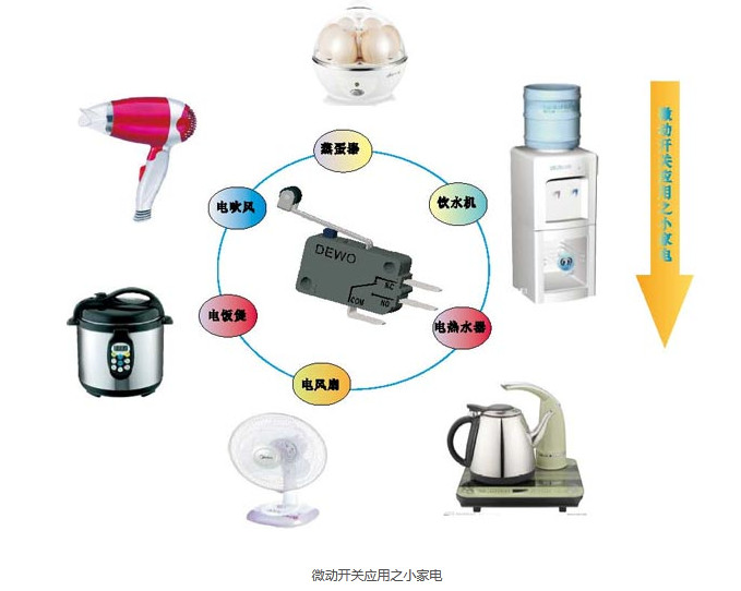 Application of micro switch for small household appliances Application of micro switch for small household appliances